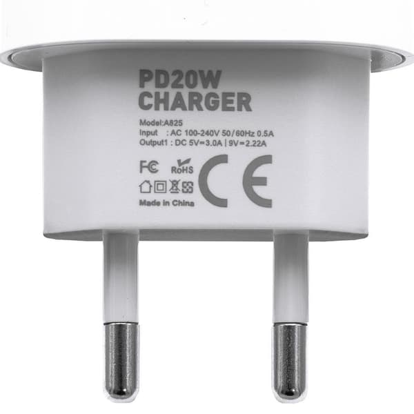 Lader for iPhone - Hurtiglader - Adapter + Kabel 20W USB-C - 4-Pack iPhone