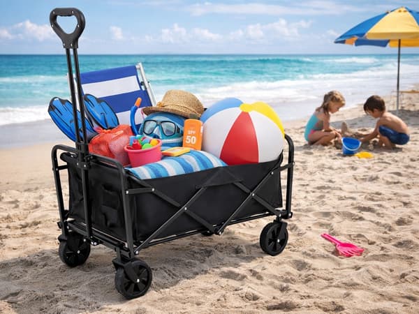 Vogn sammenleggbar transport camping strand
