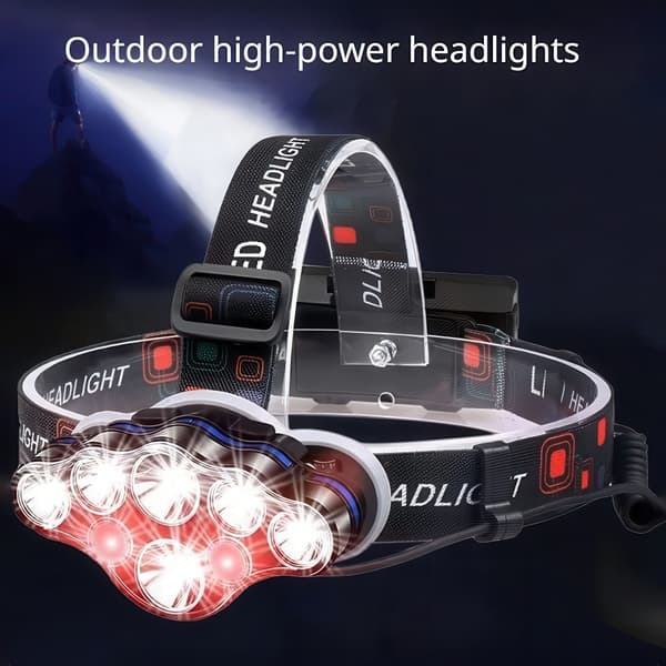 LED-hovedlampe / Pandelampe - Genopladelig