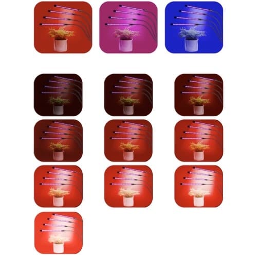 Vekstlampe med Stativ / Plantebelysning - 4 LED-paneler