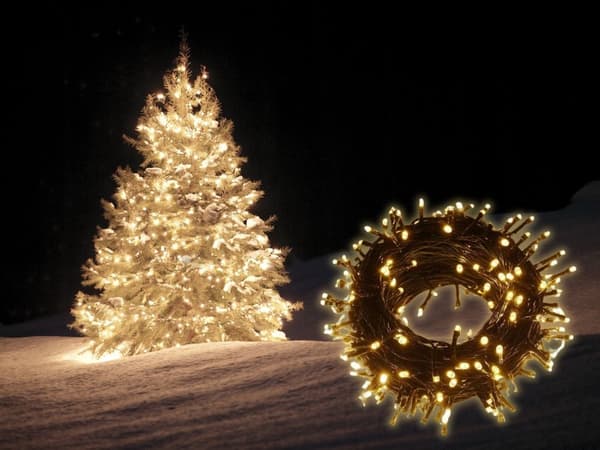 Juletræsbelysning 500 LED - Varm hvid indendørsgran, 7 programmer