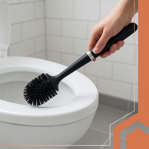 Silikoninen WC-harja - Säiliöllä - Black