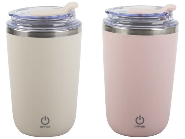 Termokrus 350 ml - Selvomrørende stålkrus USB