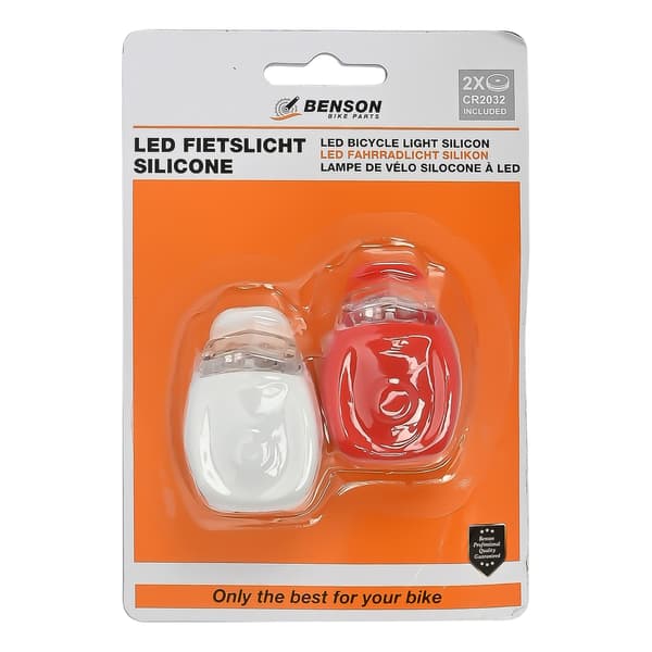 Cykellygter LED 2-pak silikone
