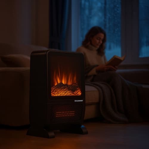 Värmefläkt med lågeffekt - Eldeffekt-värmare
