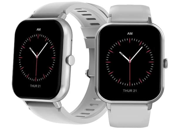 Smartklocka dam/herr gummiarmband sport bluetooth samtal grå - Grey