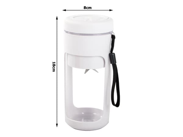 Bærbar USB trådløs smoothie-mikser, isknuser, stropp - Grå