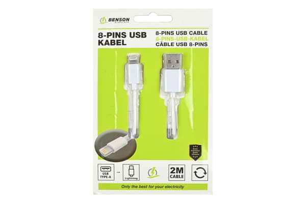 USB lightning -kaapeli 2 m