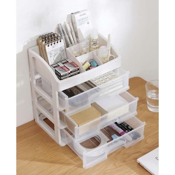Makeupholder / Holder til Makeup - 6 rum & 3 skuffer