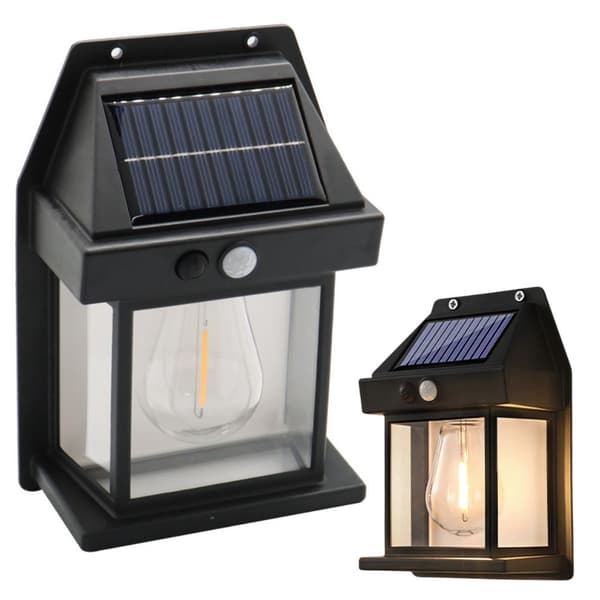 Solcellelampe 600 lm - Med bevegelses- og skumringssensor, 3 moduser
