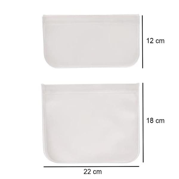 2-Pack - Matpåse / Matförvaring Påsar - Återanvändbara