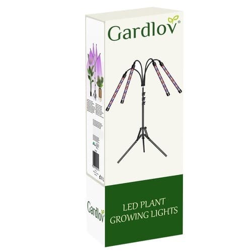 Växtlampa med Stativ / Växtbelysning - 4 LED-paneler