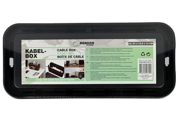 Kabelboks 31 x 13,5 x 13 cm sort