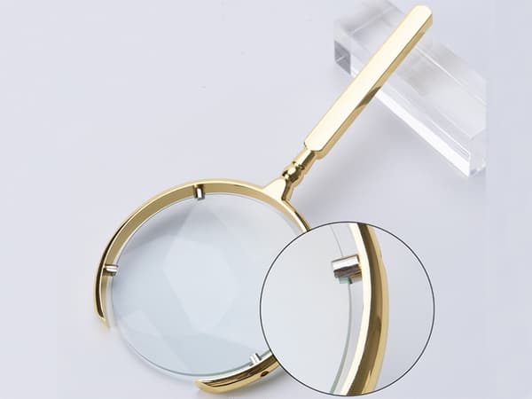 Forstørrelsesglas guld - 6× manuel læselinse