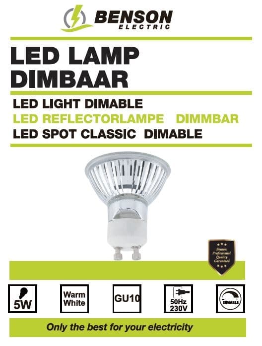 LED-spot GU10 5 W glas dæmpbar