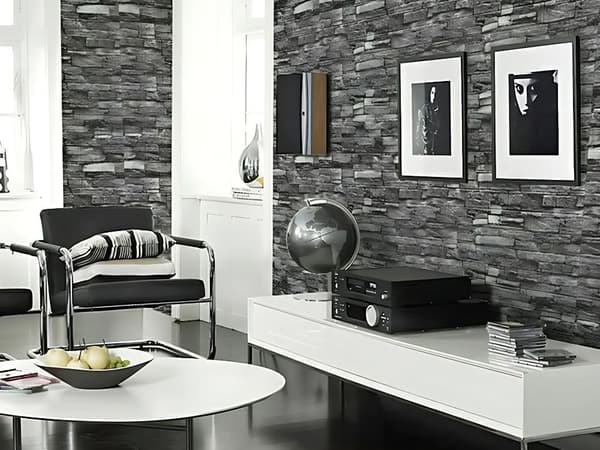 Veggpanel 3D grå - Selvklebende dekor i skum