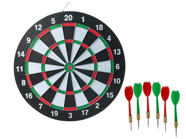 Dartskive med 6 Pile - Pileskive – Dart