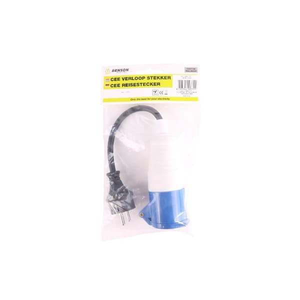 Overgangskabel CEE 230V til Schuko - Adapter