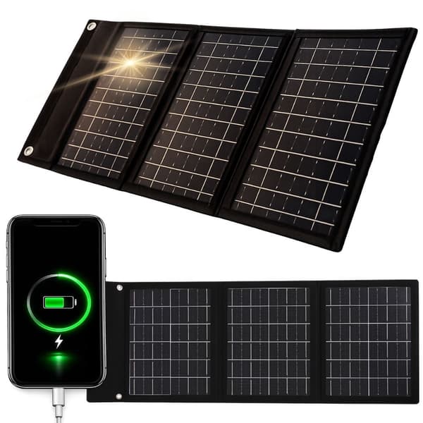 Solpanel portabel 20W hopfällbar USB