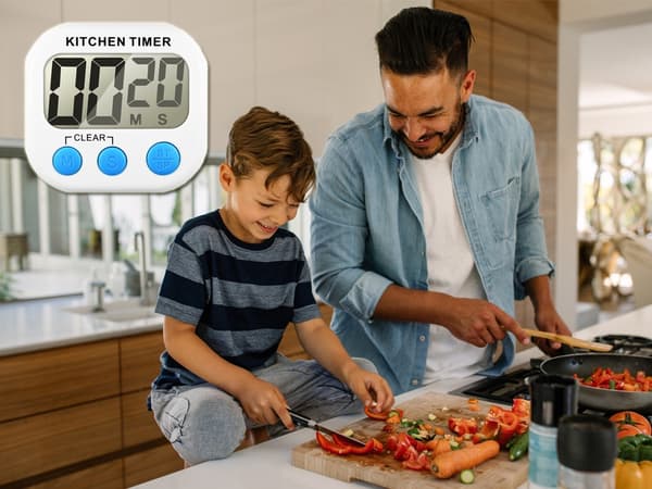Digital köksklocka - Elektronisk timer med magnetfäste