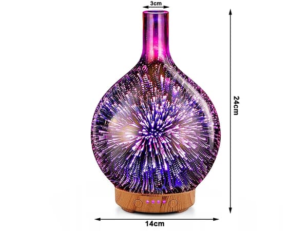 Luftfukter 3D - RGB-lampe og aromadiffuser