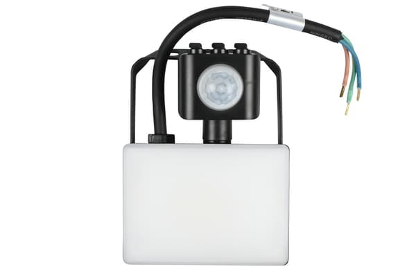 LED-strålkaster ultratynn 10 W IP44 + sensor