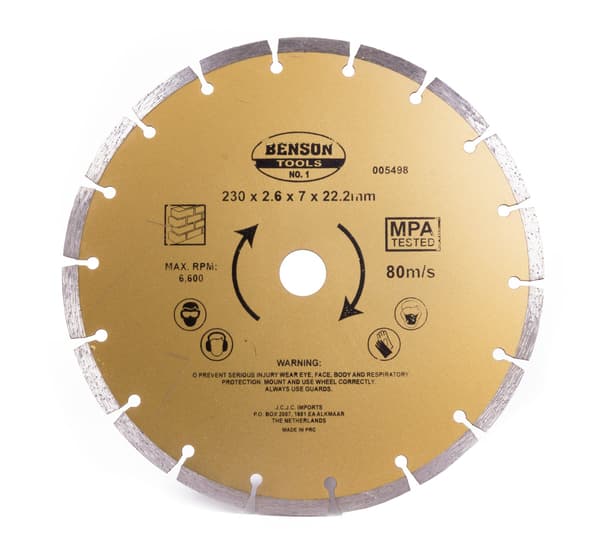 Diamantskive 230 mm tagget