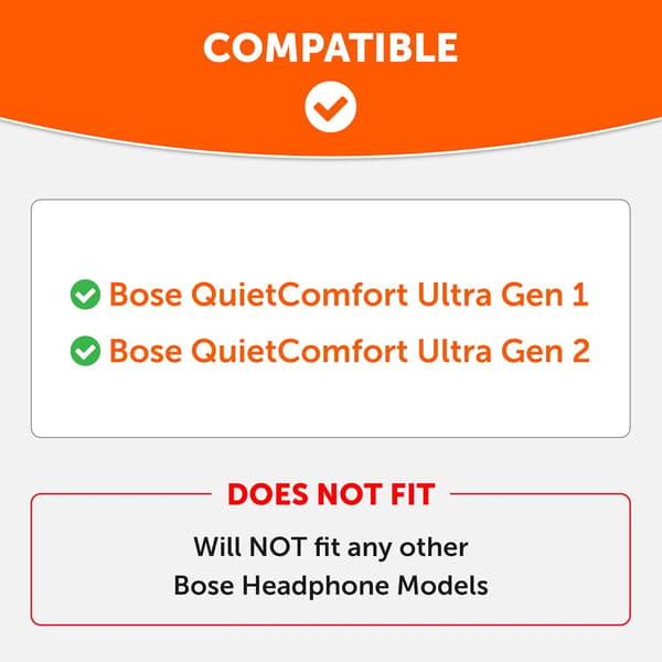 Øreputer til Bose QuietComfort Ultra 1 og 2 - Erstatningsputer - Black