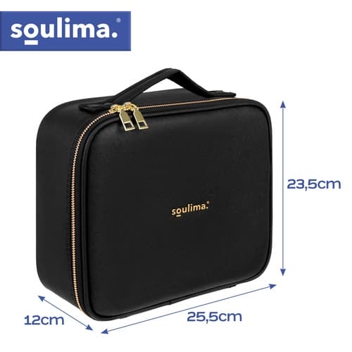 Makeuptaske med spejl & LED-lampe