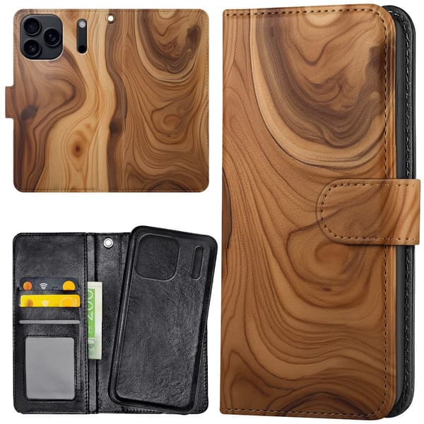 iPhone 17 Pro Max - Lommebok Deksel Wood
