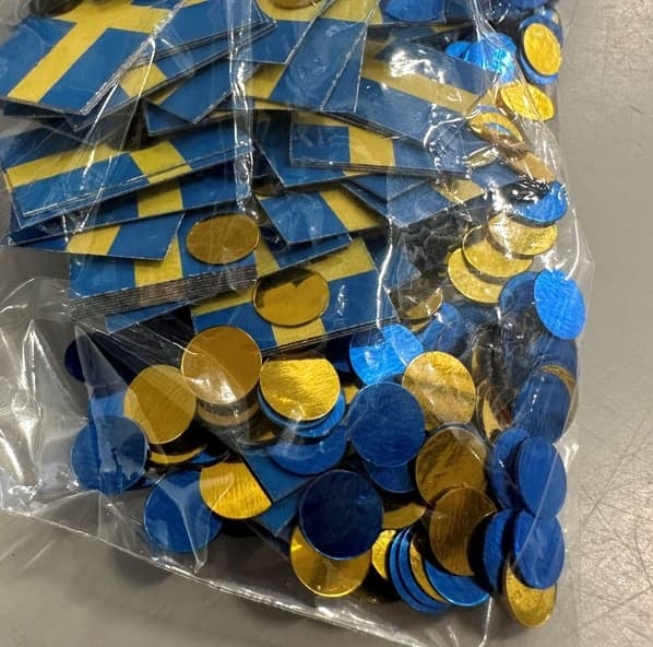 Konfetti Svenska Flaggan - Blå / Gula