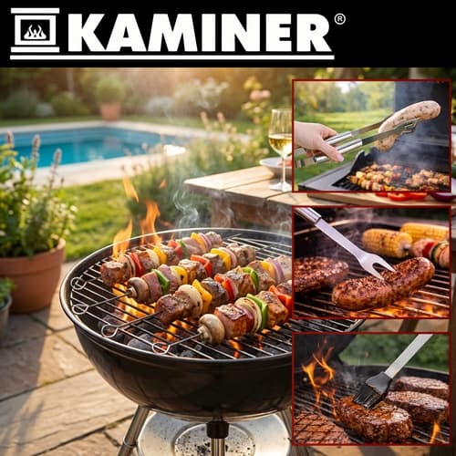 Grillværktøj / Grillbestik - 9 dele