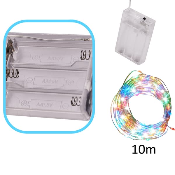 Ljusslinga / LED-slinga - 10m - Multifärg