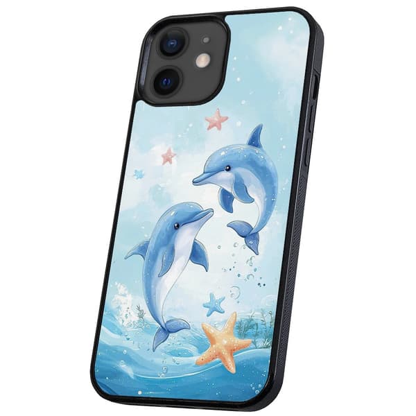 iPhone 12/12 Pro - Deksel/Mobildeksel Dolphins