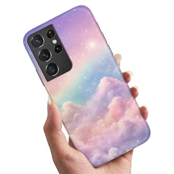 Deksel / Mobildeksel til Samsung Galaxy S21 Ultra - Rainbow Clouds