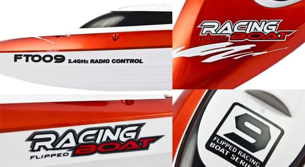 Radiostyrd Racing Båt / RC Motorbåt - FT009 - Red