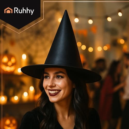 Heksehatt - Halloween-tilbehør