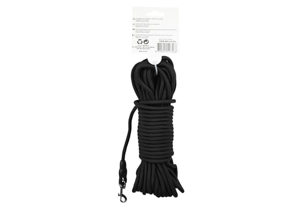 Sporline hund 15 m sort