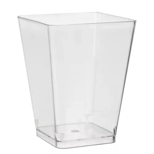 Firkantede plastbeger til mousse og dessert – 160 ml- 150-Pak