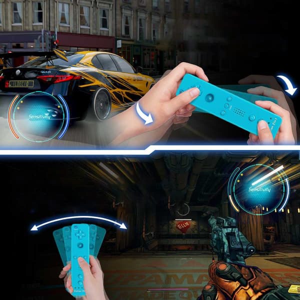 Handkontroll kompatibel med Nintendo Wii – Motion Plus - Blue