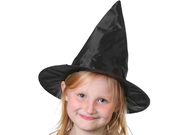 Heksehat halloween heksekostume sort