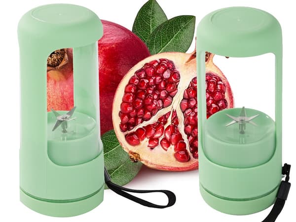 Bærbar USB trådløs smoothieblender, isknuser, rem - Grøn