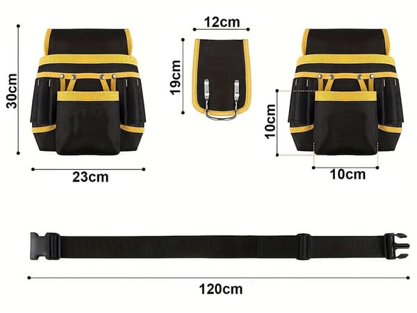 Værktøjsbælte 22-rum - Med hammerholder