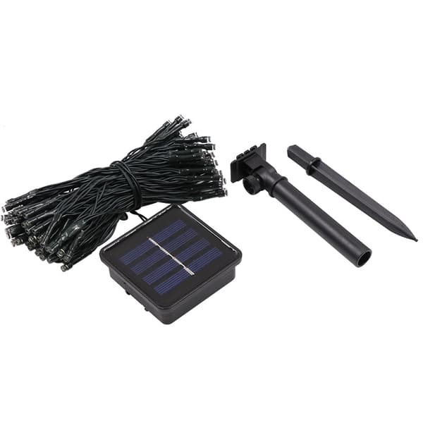 Dekorasjonslyssløyfe solcelle hvit 100 LED 12 m IP44