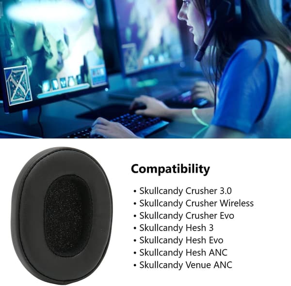 Ørepuder til Skullcandy Crusher – Erstatningspuder til Hesh-serien
