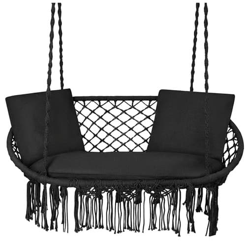 Hängstol Dubbel / Hammock - Hängande Gunga - Svart