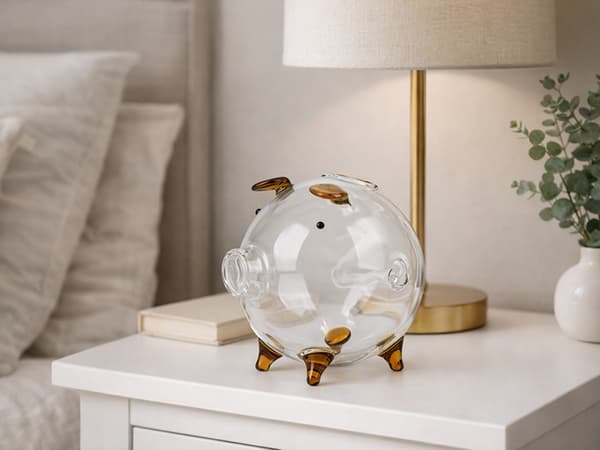 Sparegris glas lille