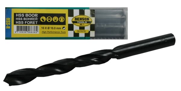 HSS-bor 10,0 mm 10 stk