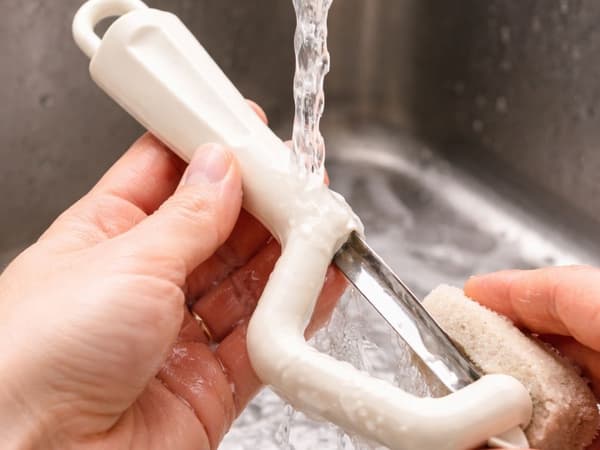 Grøntsagsskræller dobbeltblad ergonomisk