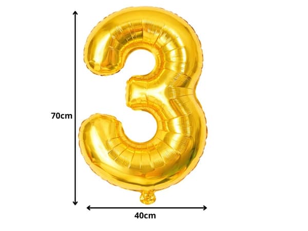 Folieballon tal guld 66 cm